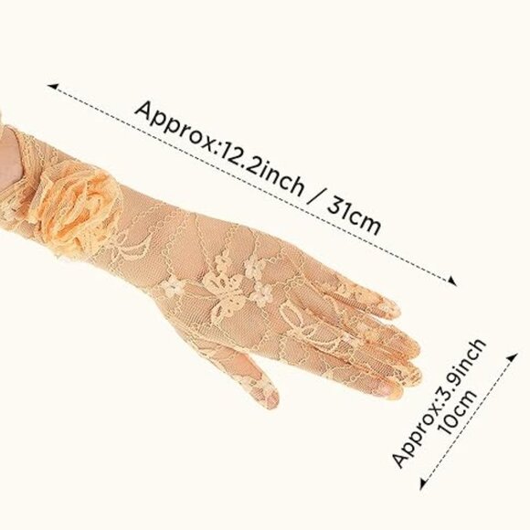 Floral Opera Gloves - Picture 2 of 6